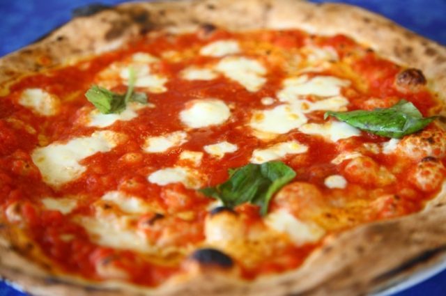 A margherita pizza in Naples.