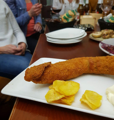 Flamenquin, typical food in Cordoba, Spain.