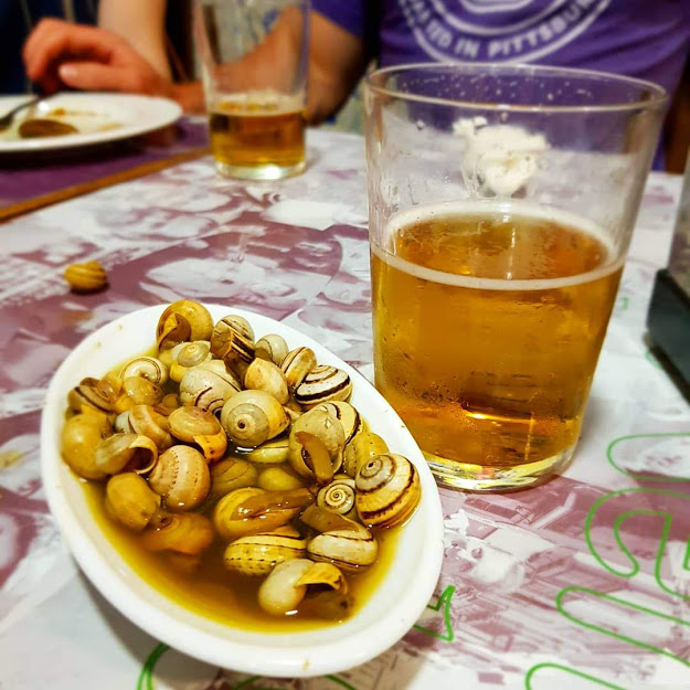 Caracoles at a bar in Seville
