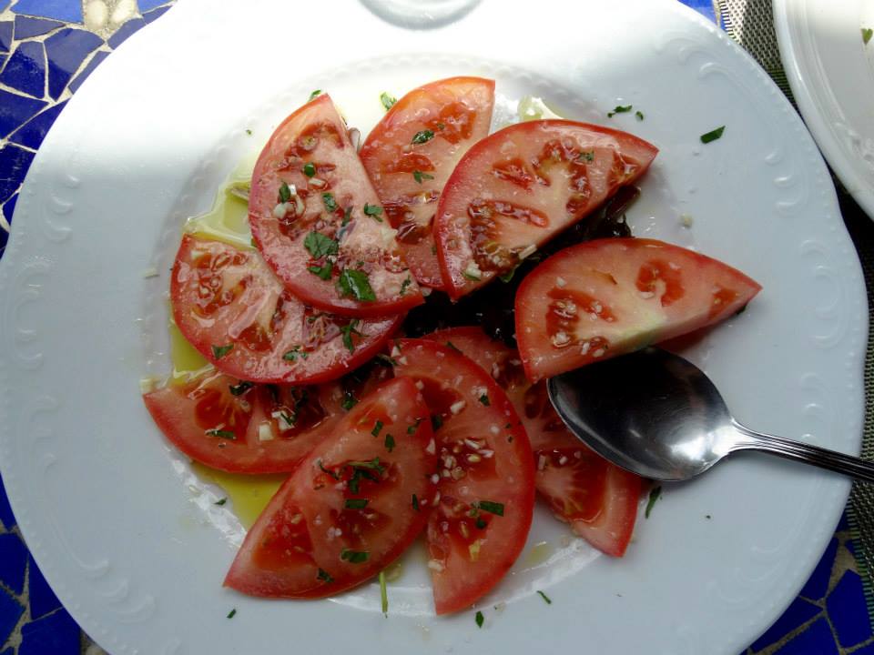 fresh tomato with olive oil