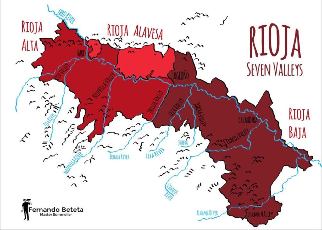 map of rioja wine region