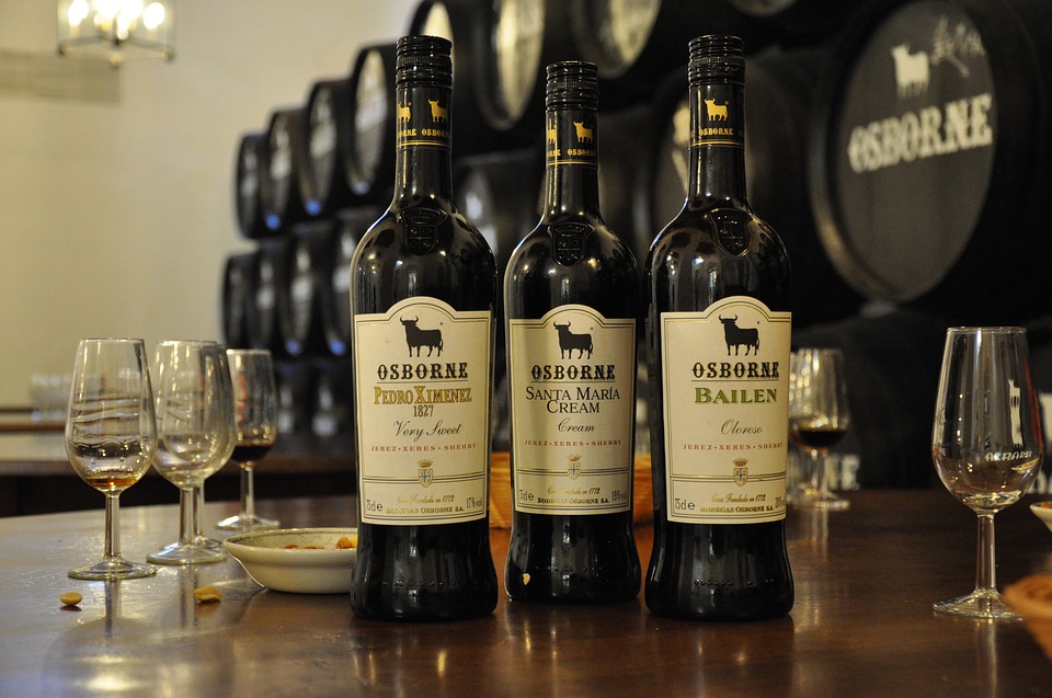 sherry wines in a bodega in Jerez